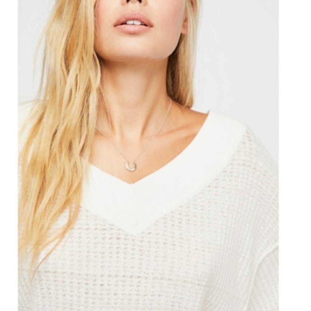 NEW Free People We The Free South Side Thermal Top in white sz XS - Picture 3 of 12
